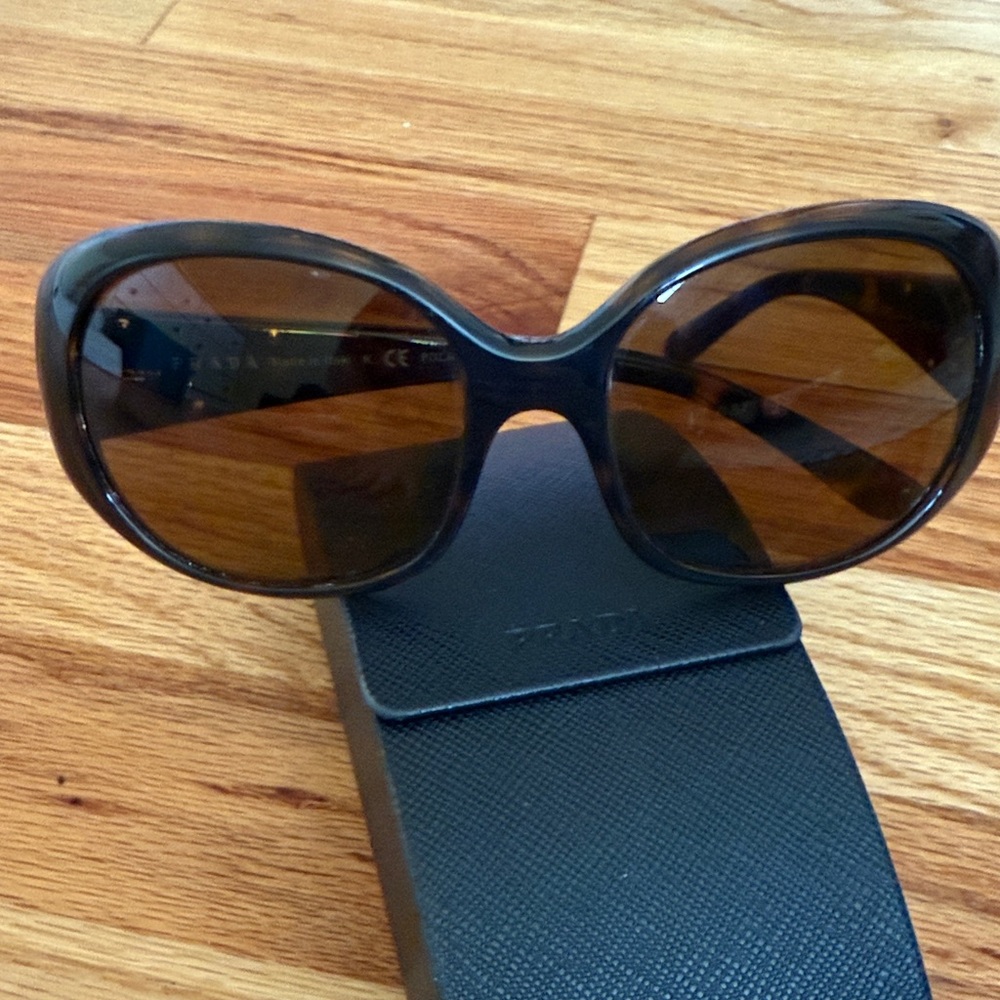 Prada Black and Gold Sunglasses